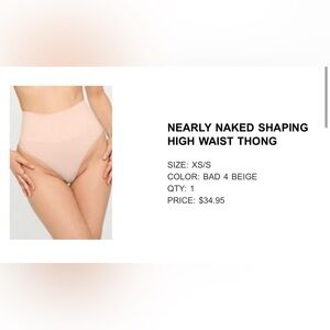 Yitty High Waist Shaping Thong in Light Beige